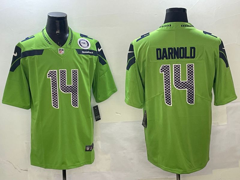 Men Seattle Seahawks 14 Metcalf Green Second generation 2025 Nike Limited NFL Jersey style 4